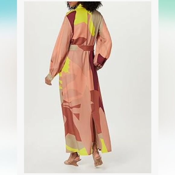 The Drop Abstract Print Maxi Dress with Utility Belt by @Takkunda Size XXL NWT - Picture 2 of 6